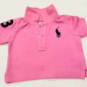 Ralph Lauren baby pink polo short sleeve shirt
